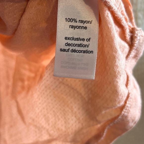 Maurices Coral Tank Top with White Embroidery - Picture 5 of 5